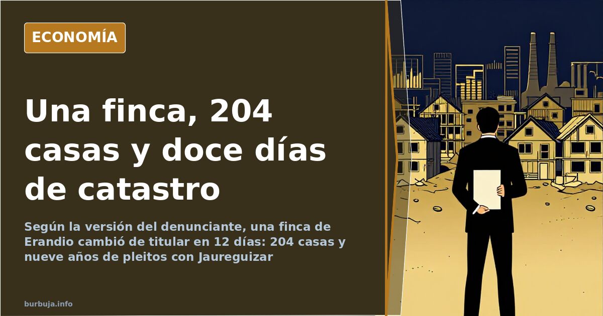 Erandio: 204 homes and a disputed plot since 2015