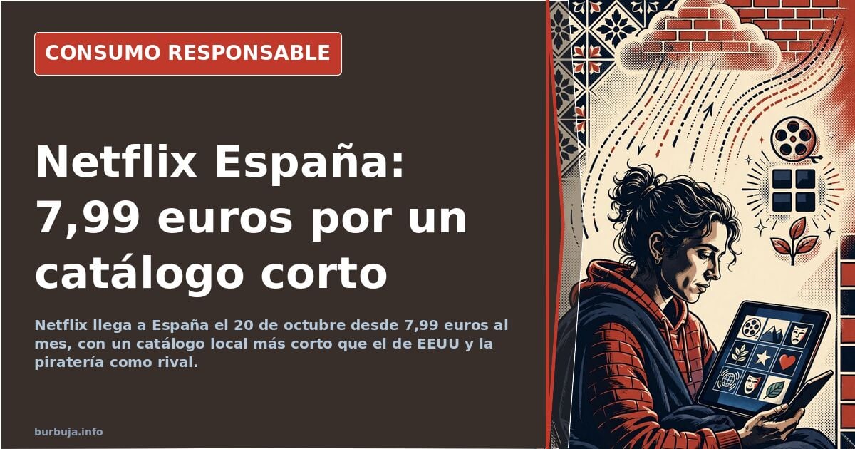 Netflix España: 7,99 euros al mes desde el 20 de octubre