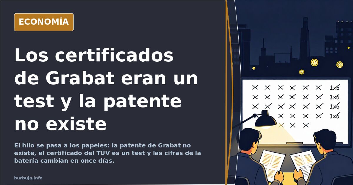 Los certificados de Grabat eran un test y la patente no existe