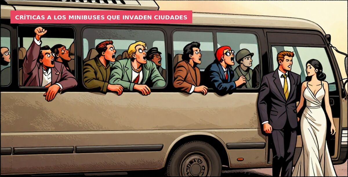 Críticas a los minibuses que invaden ciudades