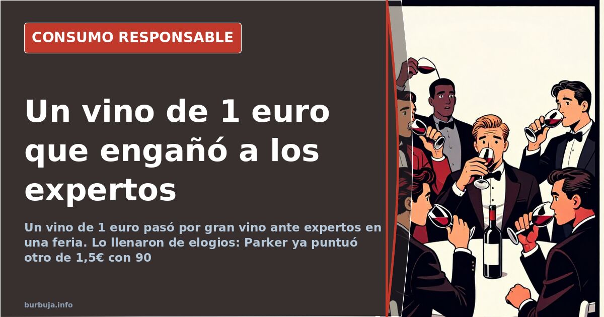 Copas de vino servidas a expertos en una feria donde un vino de 1 euro pasó por un gran vino