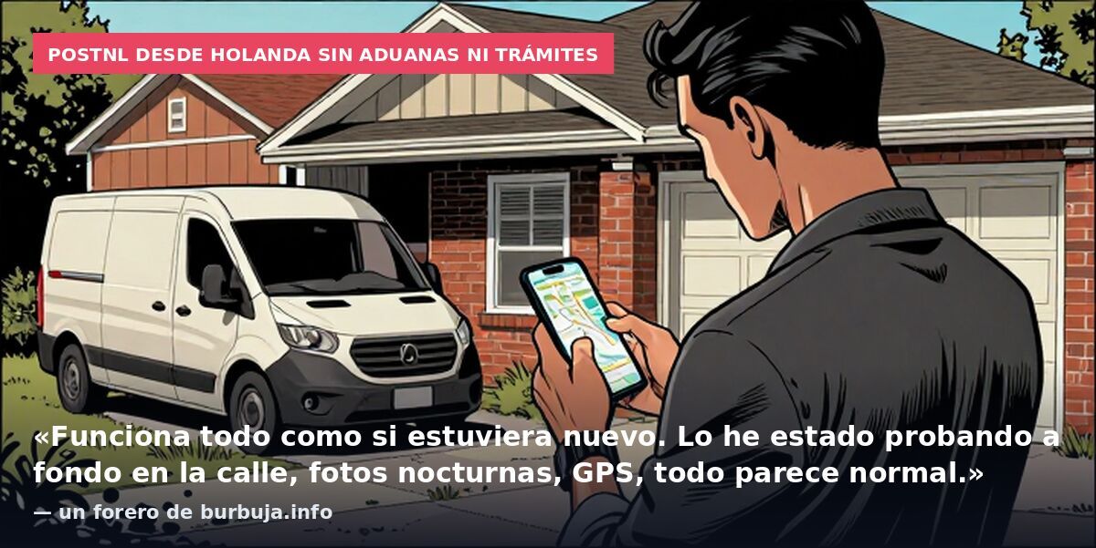 PostNL desde Holanda sin aduanas ni trámites: «Funciona todo como si estuviera nuevo. Lo he estado probando a fondo en la calle, fotos nocturnas, GPS, todo parece normal.» — un forero de burbuja.info