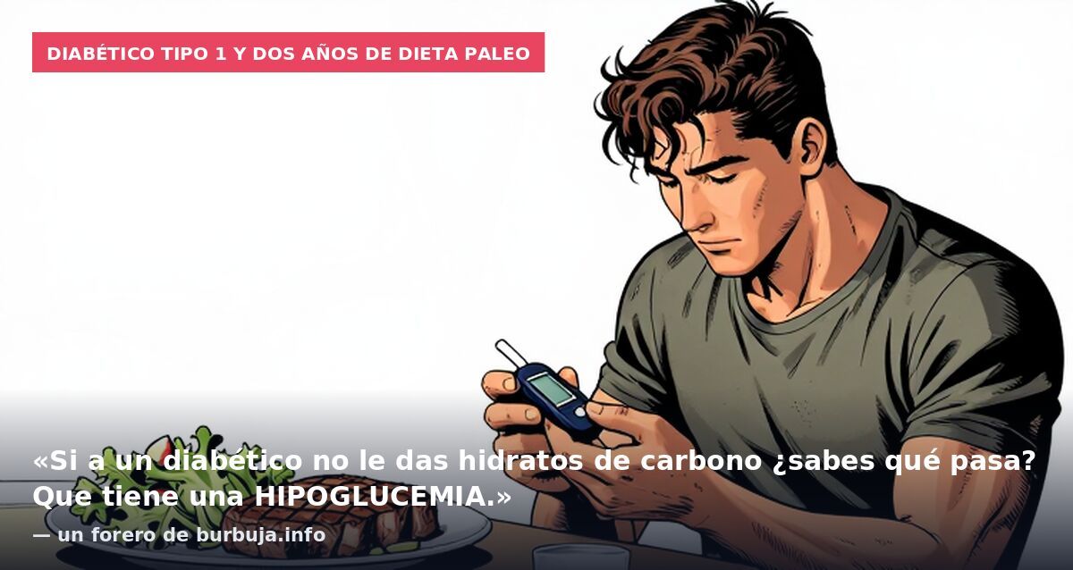 Diabético tipo 1 y dos años de dieta paleo: «Si a un diabético no le das hidratos de carbono ¿sabes qué pasa? Que tiene una HIPOGLUCEMIA.» — un forero de burbuja.info