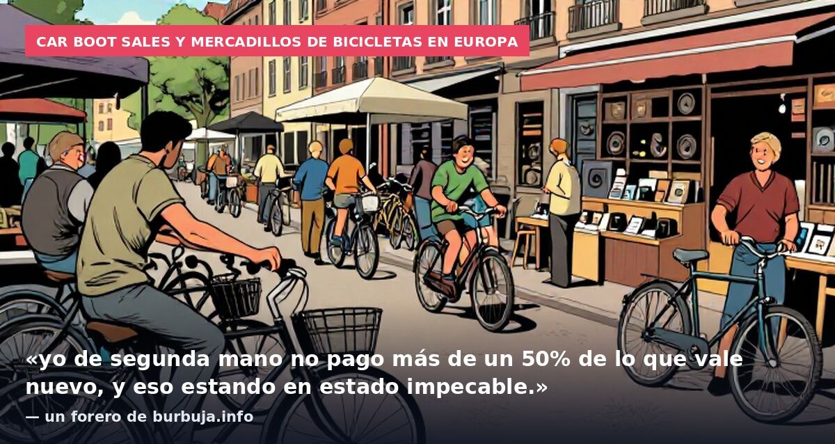 Car boot sales y mercadillos de bicicletas en Europa: «yo de segunda mano no pago más de un 50% de lo que vale nuevo, y eso estando en estado impecable.» — un forero de burbuja.info