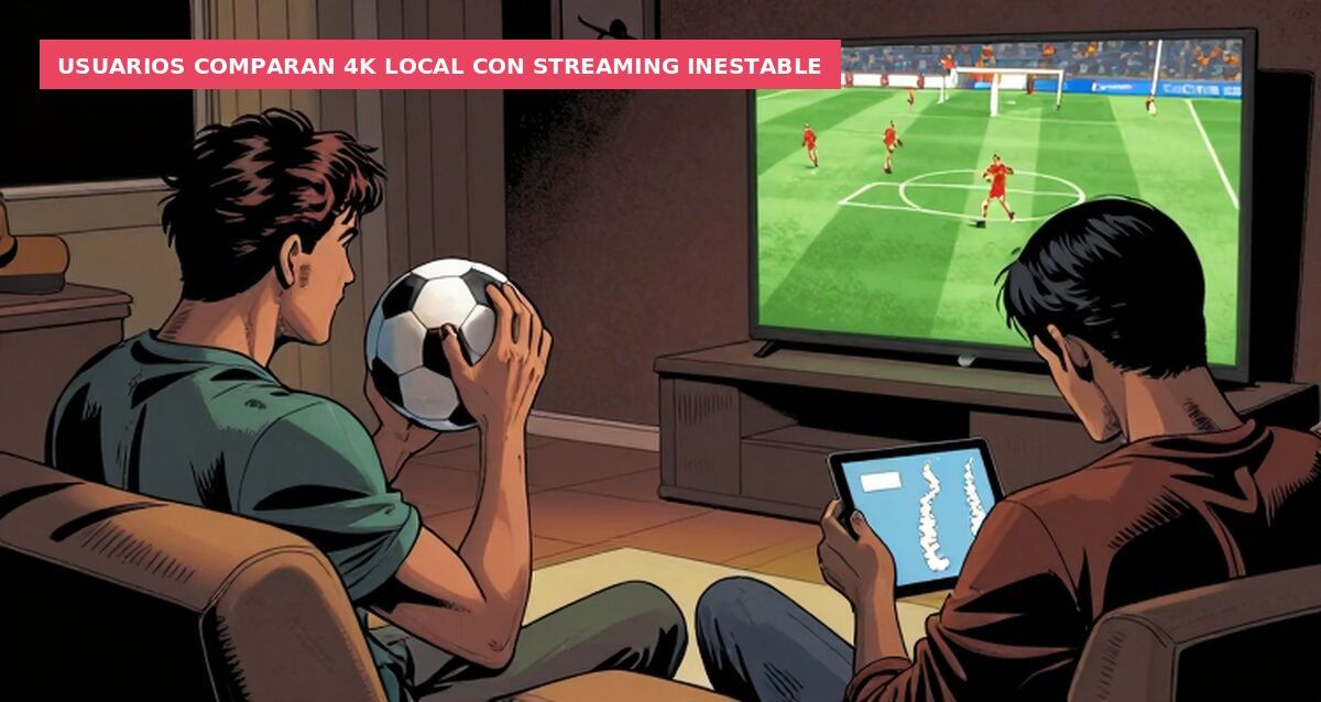 Usuarios comparan 4K local con streaming inestable