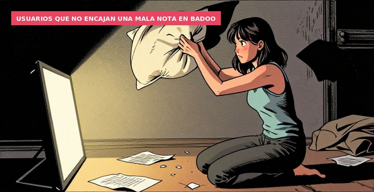 Usuarios que no encajan una mala nota en Badoo