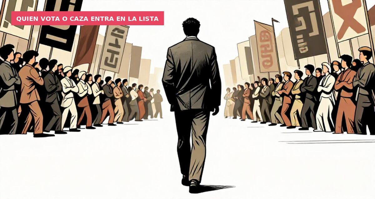 Quien vota o caza entra en la lista