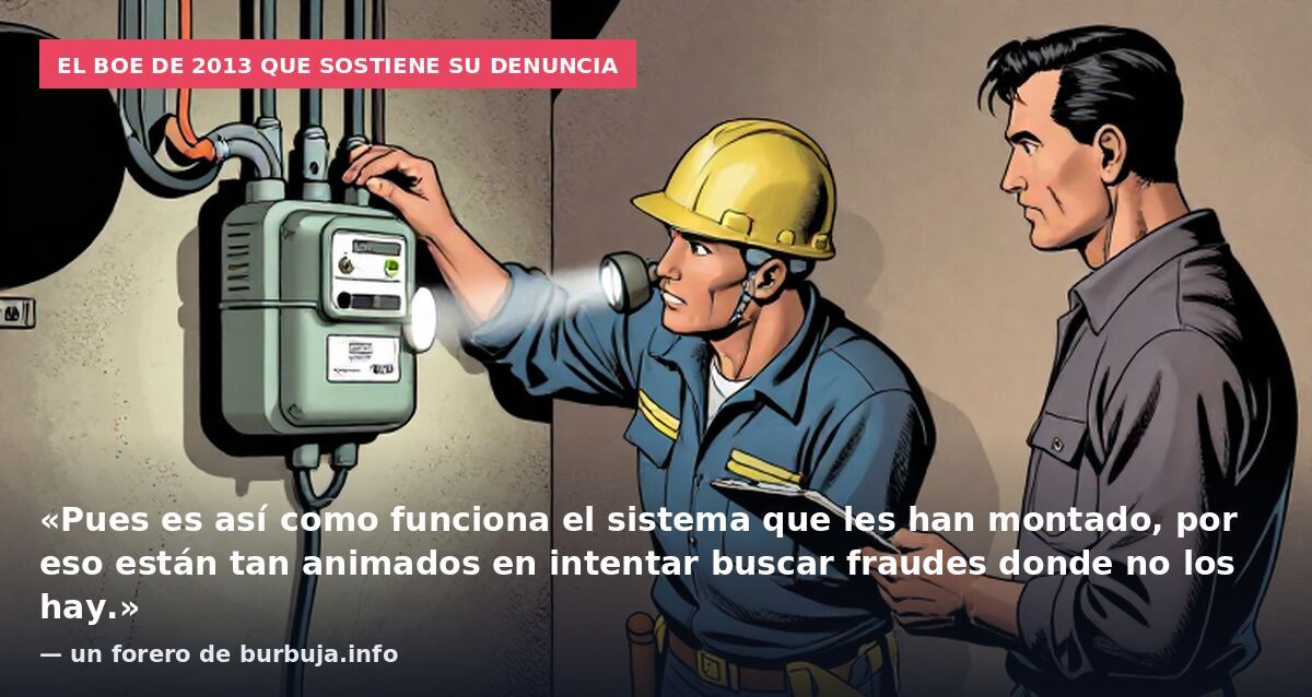 El BOE de 2013 que sostiene su denuncia: «Pues es así como funciona el sistema que les han montado, por eso están tan animados en intentar buscar fraudes donde no los hay.» — un forero de burbuja.info