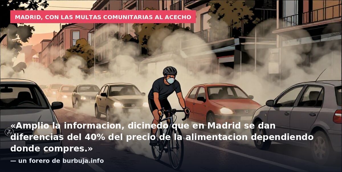 Madrid, con las multas comunitarias al acecho: «Amplio la informacion, dicinedo que en Madrid se dan diferencias del 40% del precio de la alimentacion dependiendo donde compres.» — un forero de burbuja.info