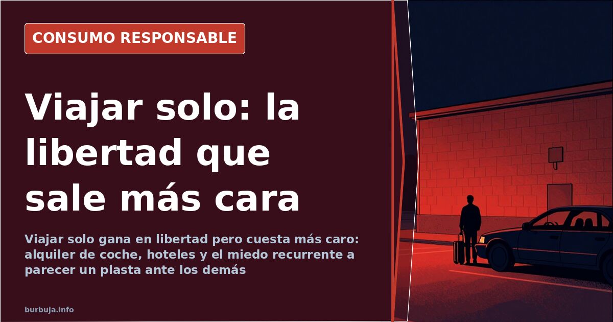 Viajar solo: más libertad, más caro y el miedo a ser un plasta