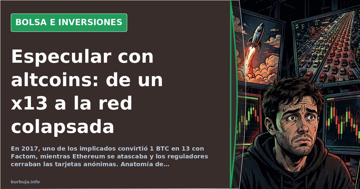 Pantalla de terminal de trading con velas japonesas de altcoins en fondo oscuro