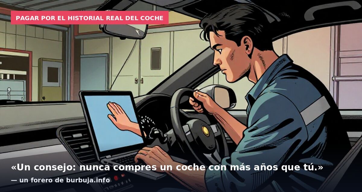 Pagar por el historial real del coche: «Un consejo: nunca compres un coche con más años que tú.» — un forero de burbuja.info