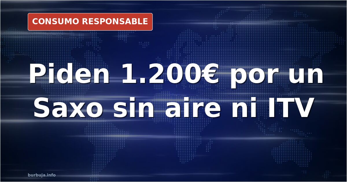 Utilitario de segunda mano con cartel de venta y más de 200.000 km en el cuentakilómetros