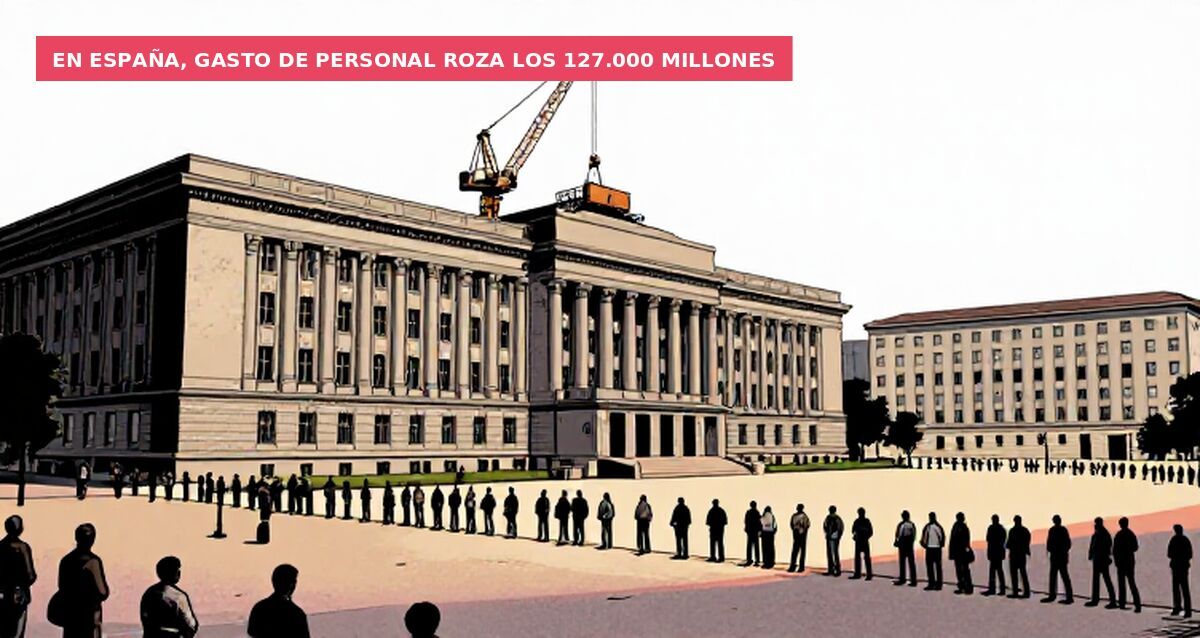 En España, gasto de personal roza los 127.000 millones
