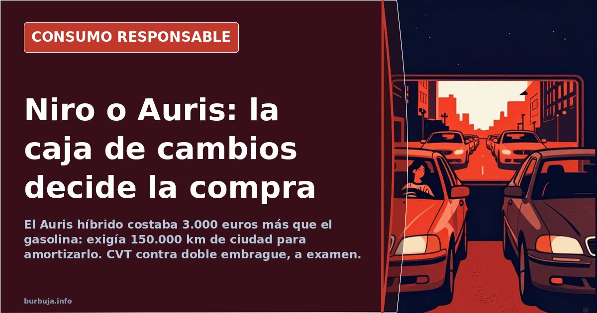 Coches híbridos comparados en el concesionario, con la caja CVT del Toyota y el doble embrague del Kia Niro como ejes