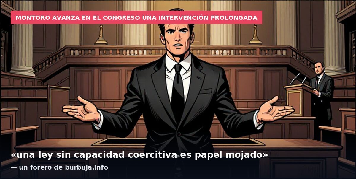 Montoro avanza en el Congreso una intervención prolongada: «una ley sin capacidad coercitiva es papel mojado» — un forero de burbuja.info