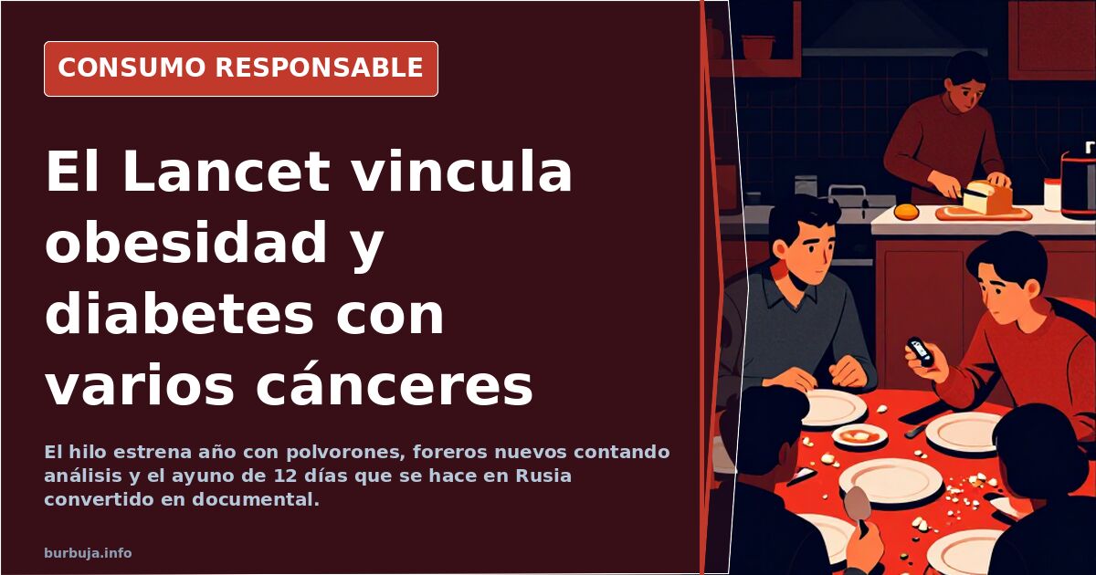 El Lancet vincula obesidad y diabetes con varios cánceres