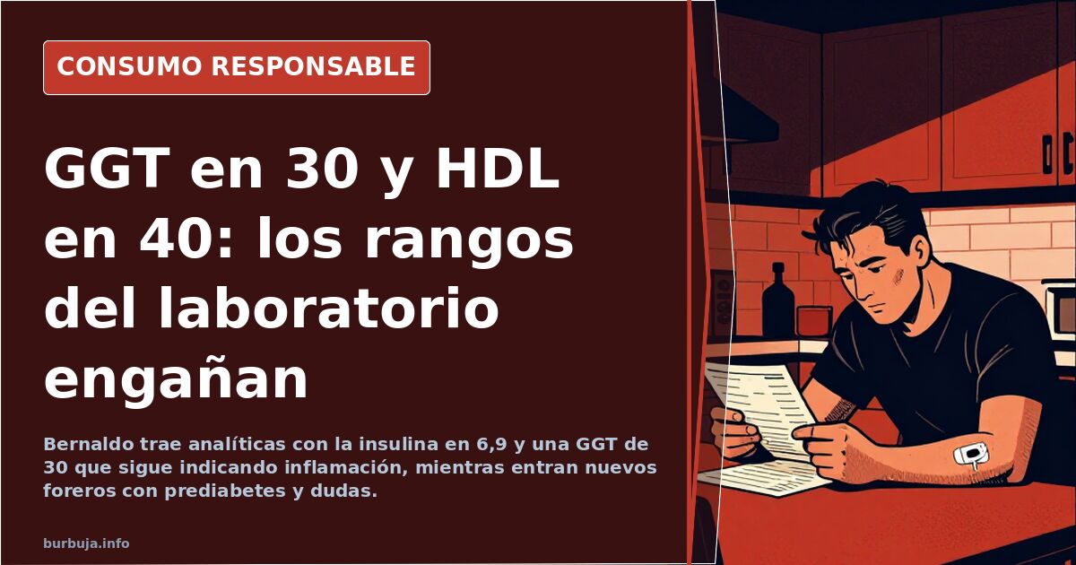 GGT en 30 y HDL en 40: los rangos del laboratorio engañan