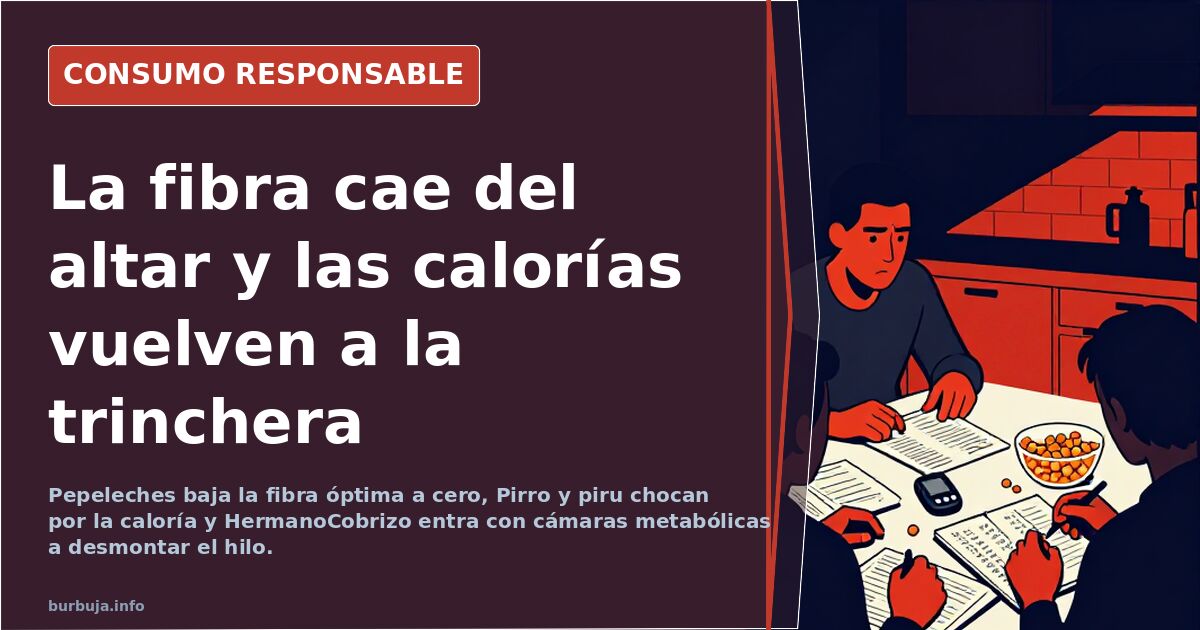 La fibra cae del altar y las calorías vuelven a la trinchera