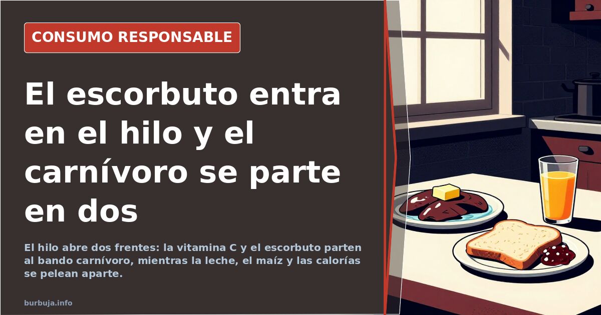 El escorbuto entra en el hilo y el carnívoro se parte en dos