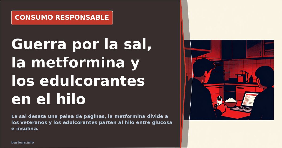 Guerra por la sal, la metformina y los edulcorantes en el hilo