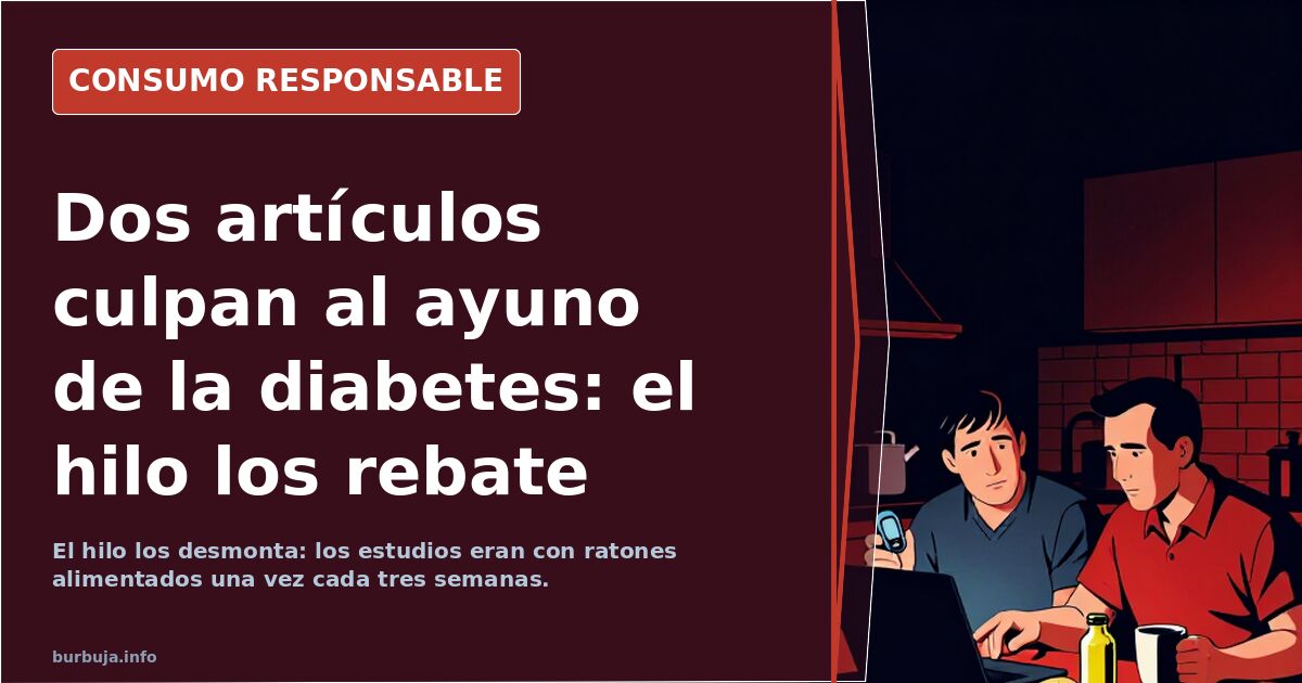 Dos artículos culpan al ayuno de la diabetes: el hilo los rebate