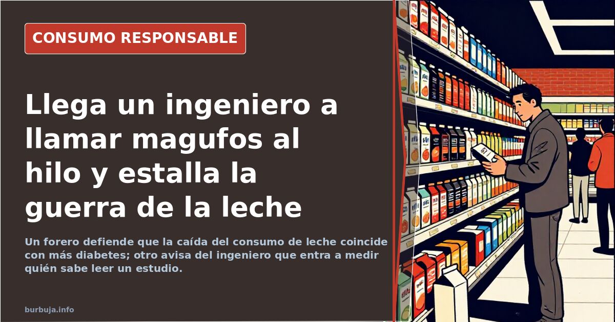 Llega un ingeniero a llamar magufos al hilo y estalla la guerra de la leche