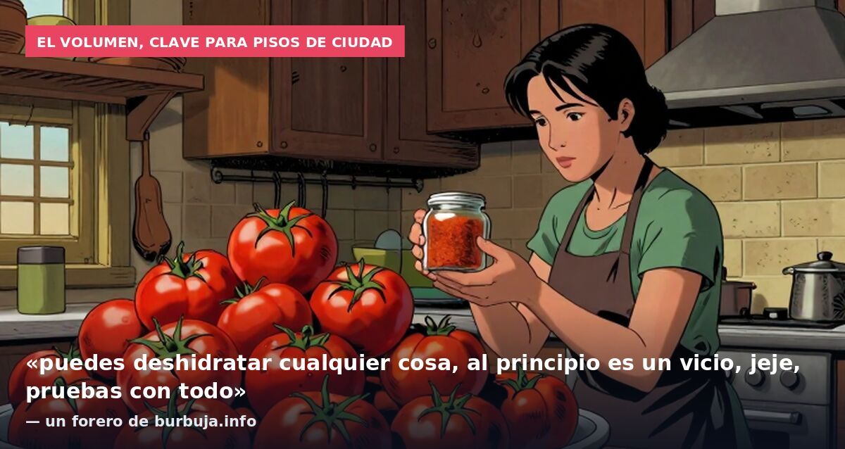 El volumen, clave para pisos de ciudad: «puedes deshidratar cualquier cosa, al principio es un vicio, jeje, pruebas con todo» — un forero de burbuja.info