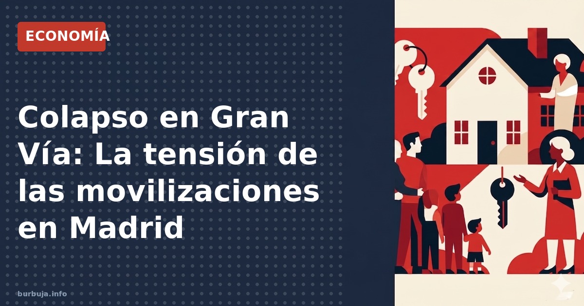 Movilizaciones en Madrid: Gran Vía colapsada y uso de gases lacrimógenos en Ferraz.