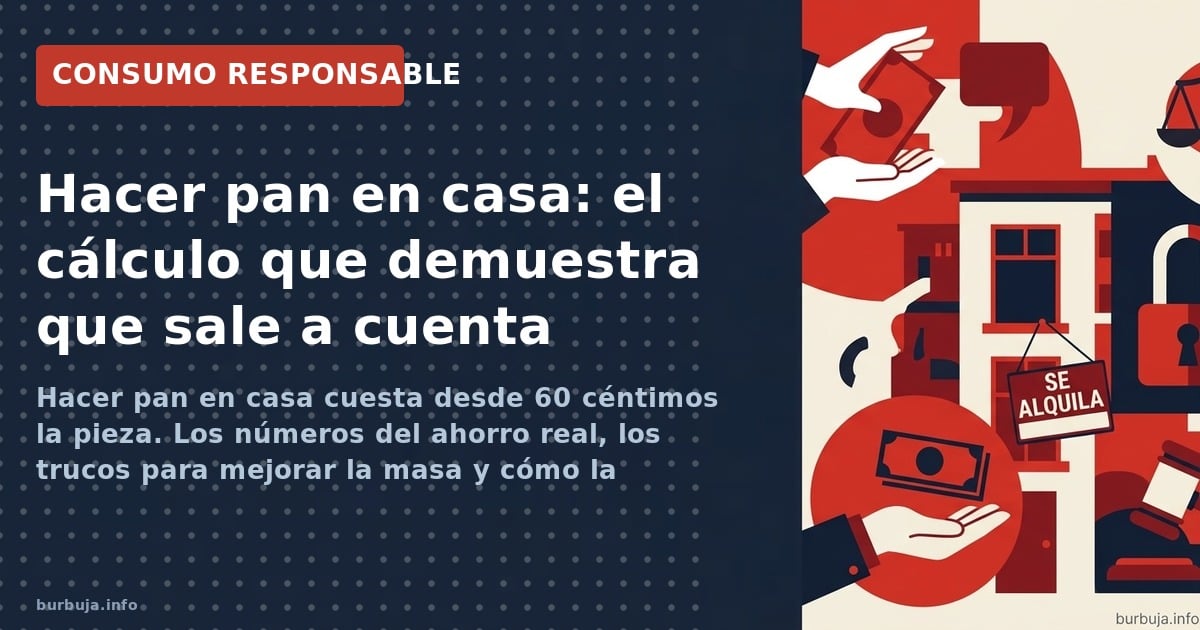 Desglose del coste real del pan casero: desde 1 euro por barra hasta 60 céntimos con masa madre. ¿Merece la pena la panificad