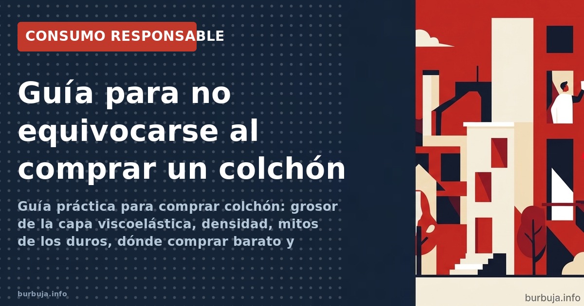 Guía práctica para comprar colchón: grosor de la capa viscoelástica, densidad, mitos de los duros, dónde comprar barato y alt