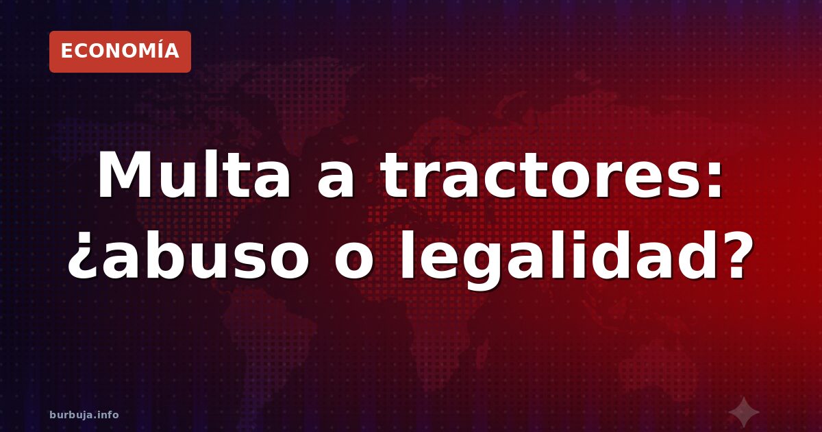 Multa a tractores: ¿abuso o legalidad?