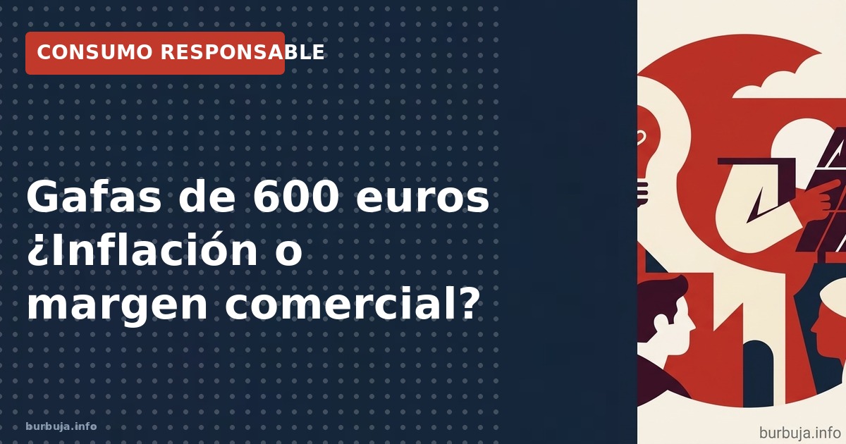 Análisis del coste de unas gafas de 600 euros. ¿Es el precio un reflejo de la tecnología o del margen comercial inflado?