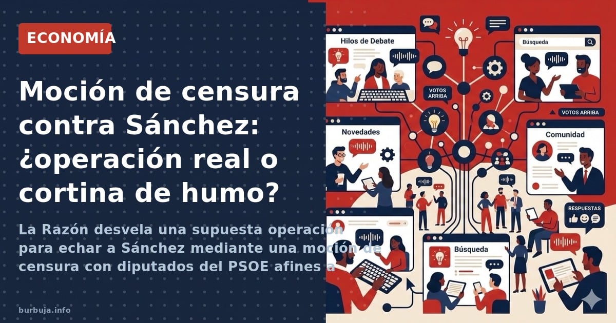La Razón desvela una supuesta operación para echar a Sánchez mediante una moción de censura con diputados del PSOE afines a P