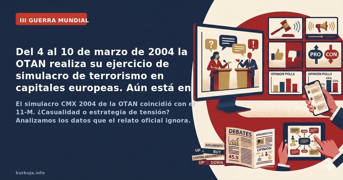 El simulacro CMX 2004 de la OTAN coincidió con el 11-M. ¿Casualidad o estrategia de tensión? Analizamos los datos que el rela