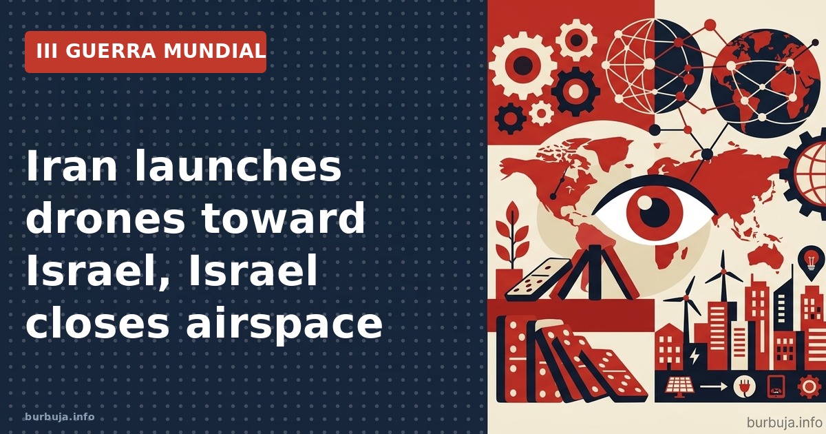 Iran launched drones toward Israel, prompting airspace closure and potential retaliation. Key facts: dozens of drones, Iron D