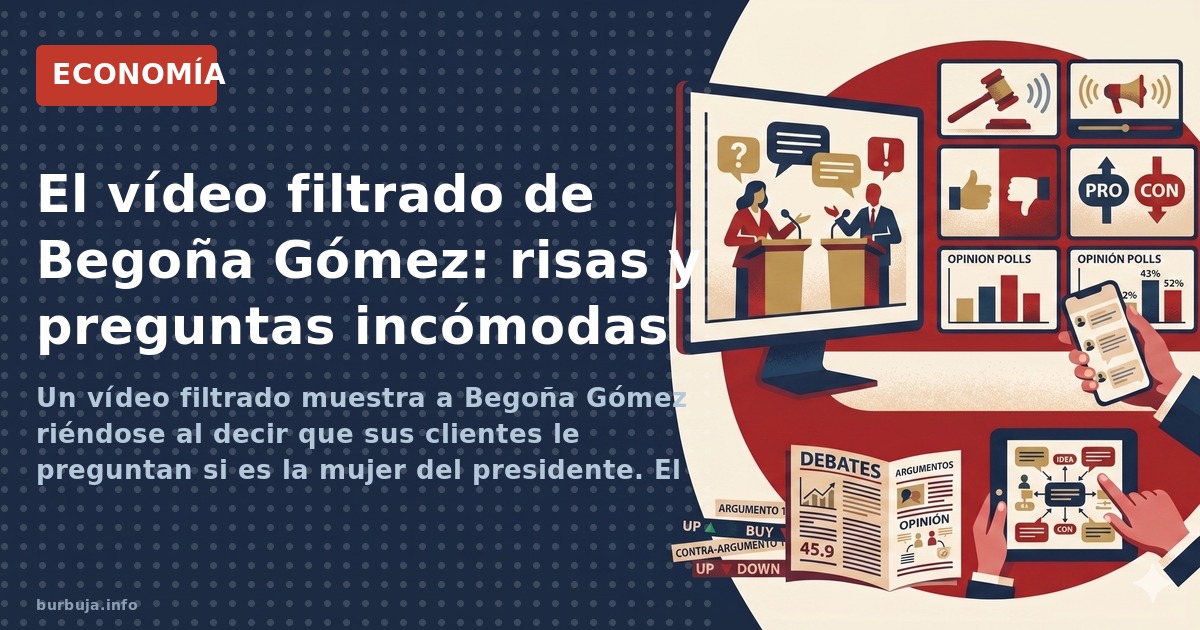 Un vídeo filtrado muestra a Begoña Gómez riéndose al decir que sus clientes le preguntan si es la mujer del presidente. El ab