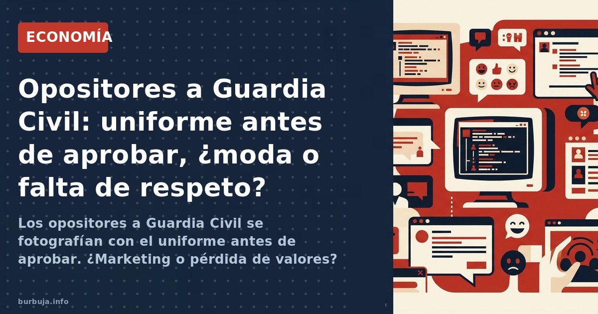 Los opositores a Guardia Civil se fotografían con el uniforme antes de aprobar. ¿Marketing o pérdida de valores? El negocio d