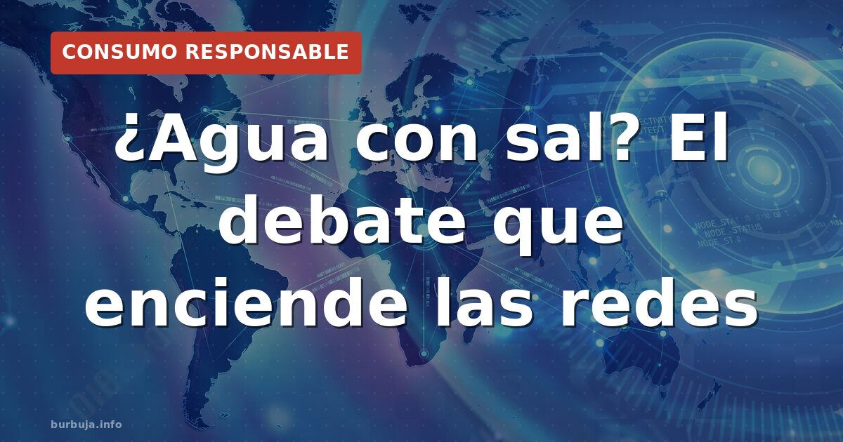 ¿Agua con sal? El debate que enciende las redes