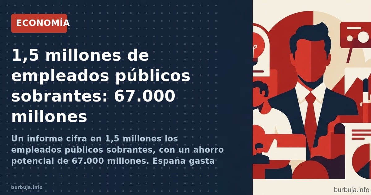 Sobran 1,5 millones de empleados públicos: el informe que agita el debate