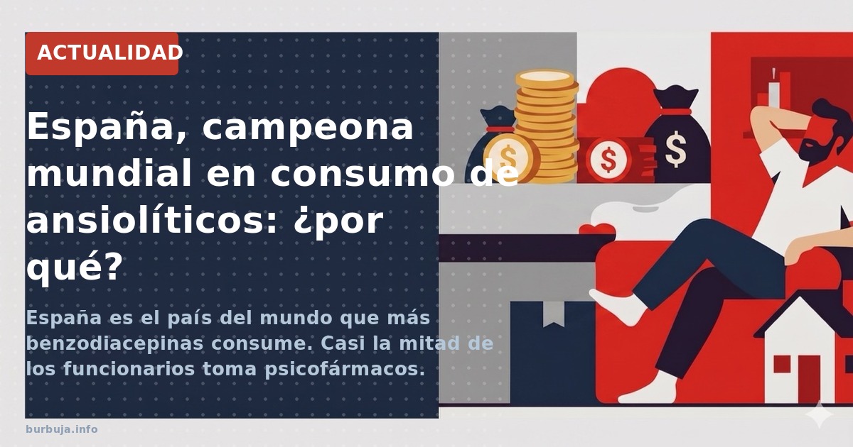 España es el país del mundo que más benzodiacepinas consume. Casi la mitad de los funcionarios toma psicofármacos. ¿Medicaliz