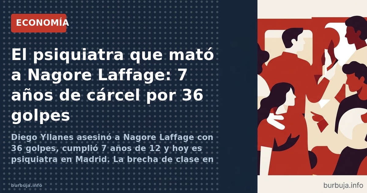 Diego Yllanes asesinó a Nagore Laffage con 36 golpes, cumplió 7 años de 12 y hoy es psiquiatra en Madrid. La brecha de clase 