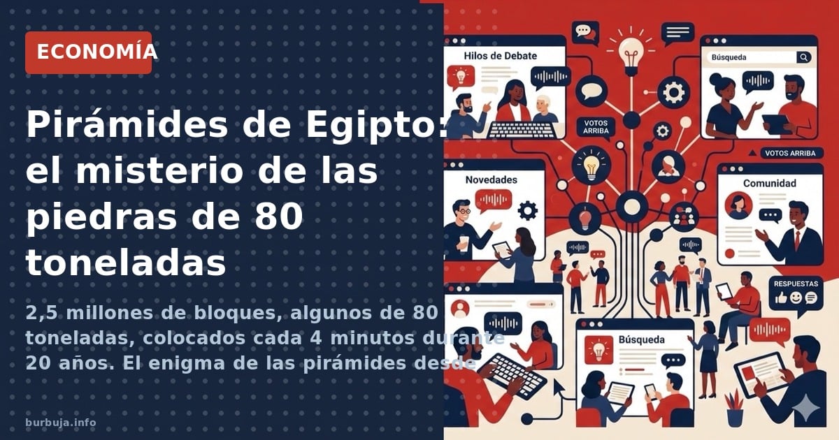 2,5 millones de bloques, algunos de 80 toneladas, colocados cada 4 minutos durante 20 años. El enigma de las pirámides desde 