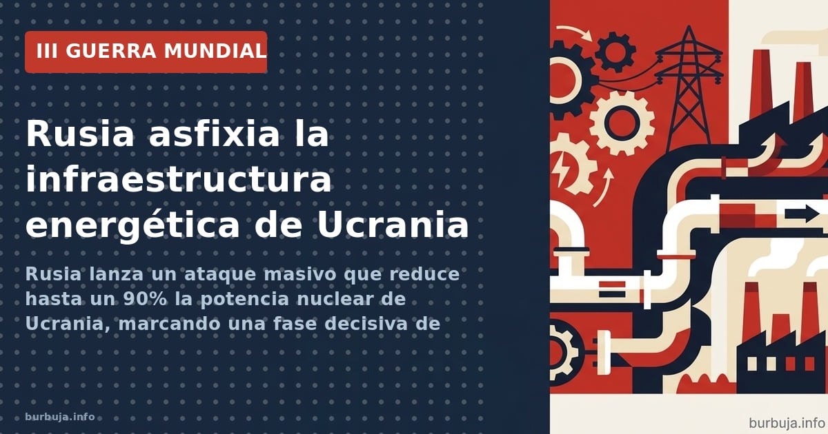 Rusia lanza un ataque masivo que reduce hasta un 90% la potencia nuclear de Ucrania, marcando una fase decisiva de asfixia en