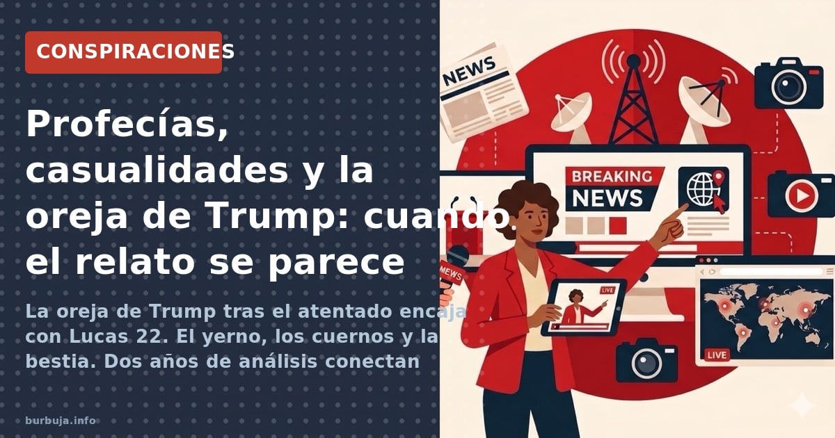La oreja de Trump tras el atentado encaja con Lucas 22. El yerno, los cuernos y la bestia. Dos años de análisis conectan prof