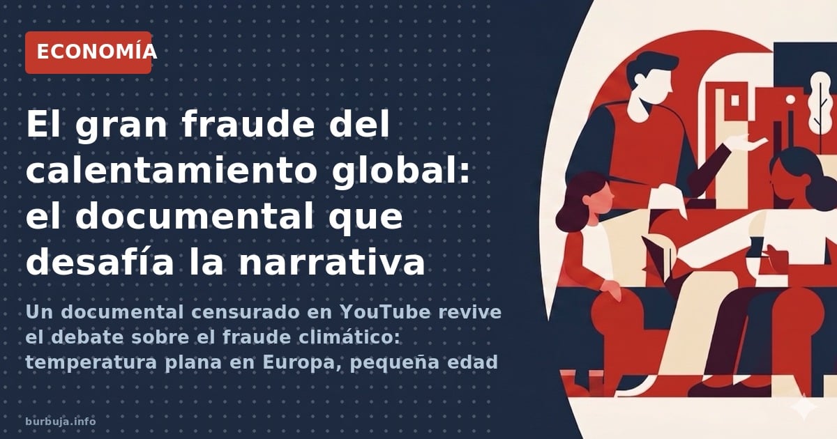 Documental que niega el calentamiento global resucita el debate: temperatura plana en Europa todo el siglo XX, pico del petró