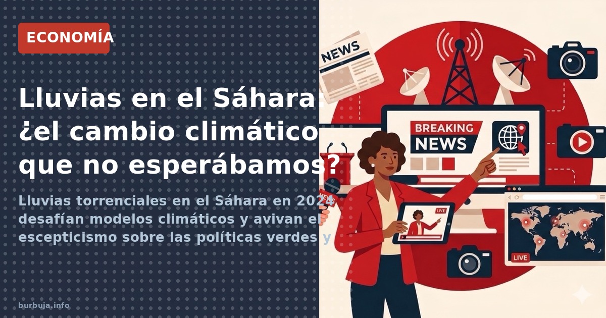 Lluvias torrenciales en el Sáhara en 2024 desafían modelos climáticos y avivan el escepticismo sobre las políticas verdes y s