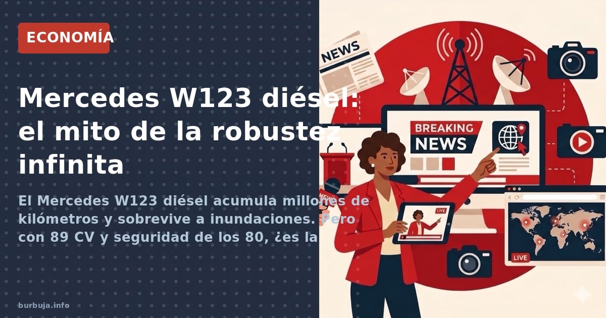 El Mercedes W123 diésel acumula millones de kilómetros y sobrevive a inundaciones. Pero con 89 CV y seguridad de los 80, ¿es 