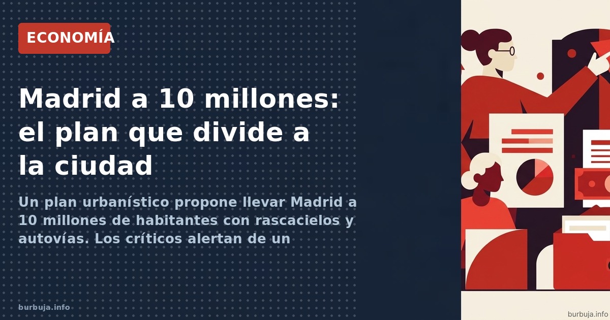 Un plan urbanístico propone llevar Madrid a 10 millones de habitantes con rascacielos y autovías. Los críticos alertan de un 