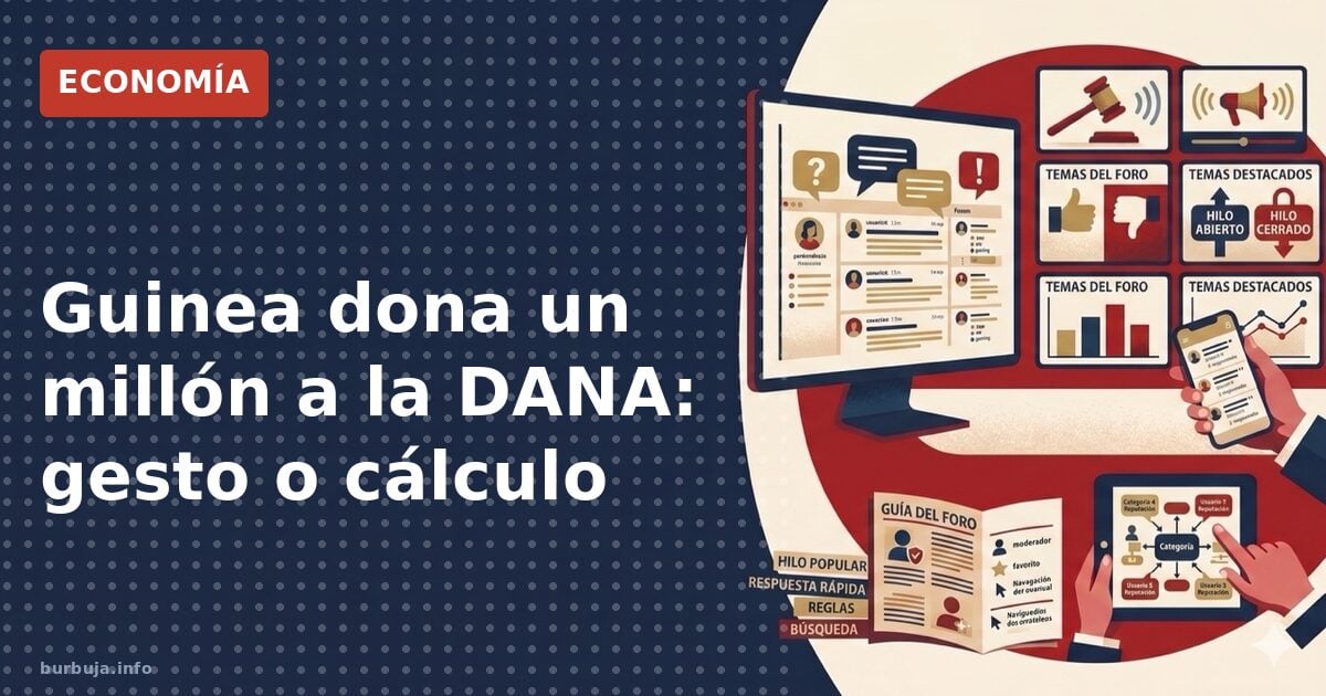 Guinea dona un millón a la DANA: gesto o cálculo
